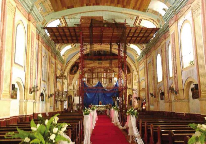 CHURCH interior, July 2014.Wood panels replaced by new ones and repainted.