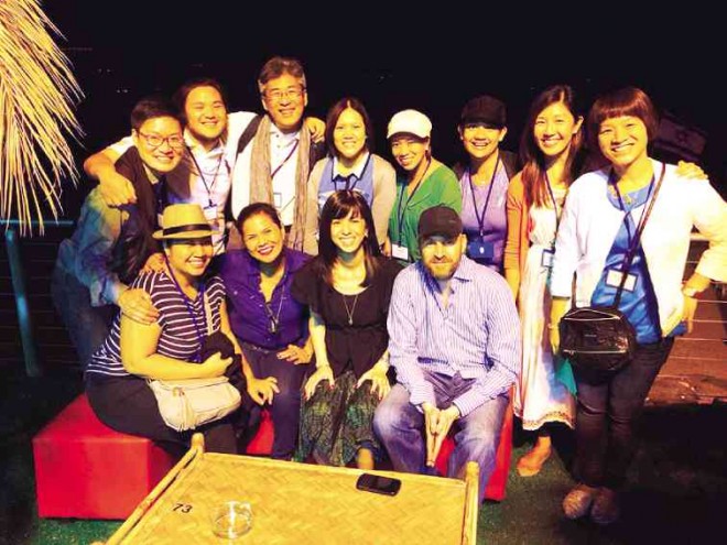MARCUS and SarahWeston (seated front, far right) with a group of students from the Philippines on an Israel trip this year