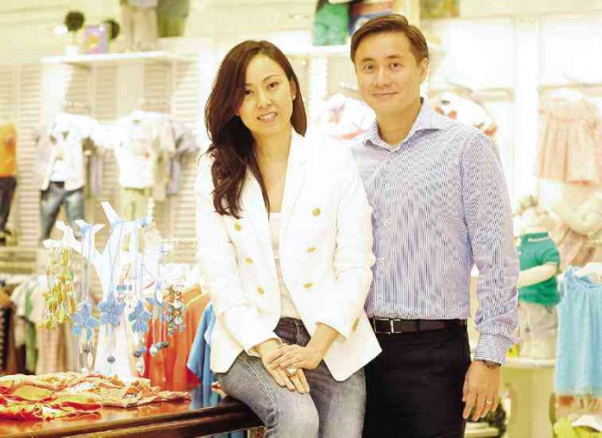 GINGERSNAPS founder and designer Sabrina Uy,and husband Jerry Uy,president of Lifestyle Concepts Co.Inc., the company that owns Gingersnaps and Just G 