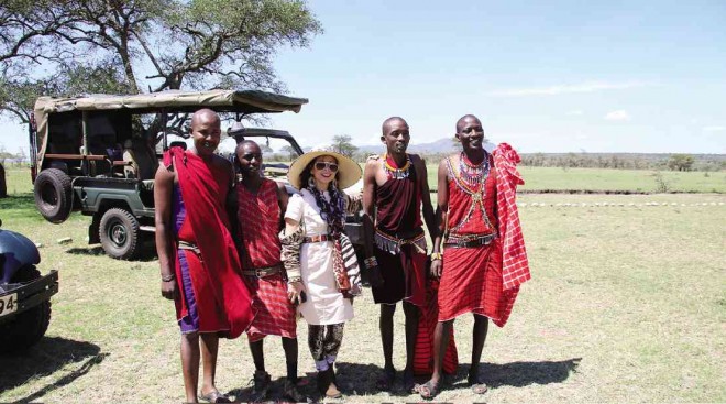 MAASAI guides at Cottar’s Camp in Kenya with Sea Princess