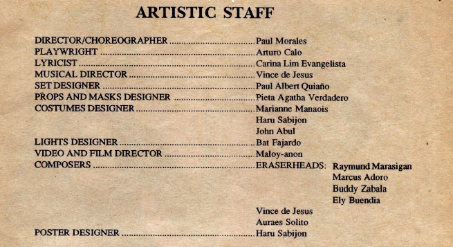 The Eraserheads were composers of the musical Manhid