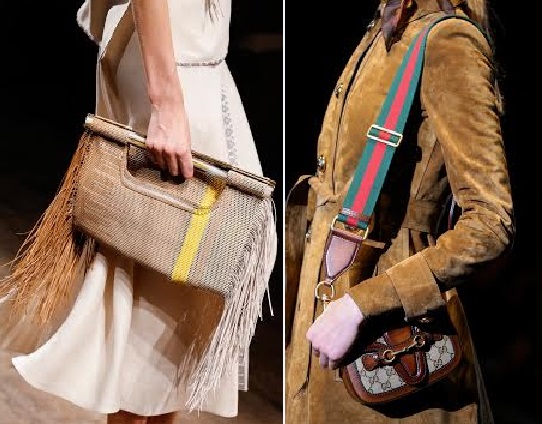 Salvatore Ferragamo knitting bag and Gucci thick-strap purse