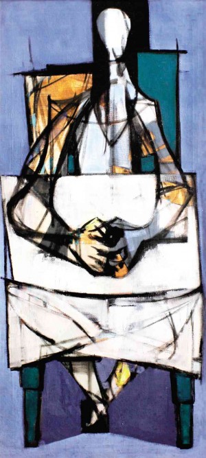 “NOTHING III - Seated Man,” oil on canvas, 1953