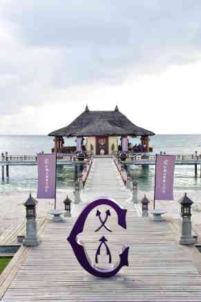 BALESIN Island Club’s Bali Village is Charriol-ized for a sunset soiree.