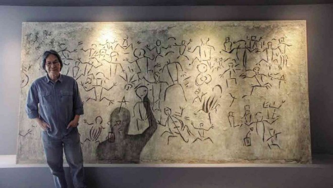 JUN Yee with hismural, “Prehistoric Philippines” I