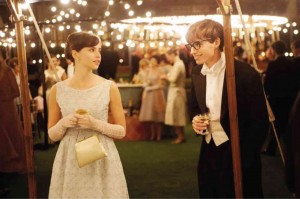 EDDIE Redmayne as Stephen Hawking and Felicity Jones as Jane Wilde in the movie “The Theory of Everything,” based on the book “Travelling to Infinity: My Life with Stephen”