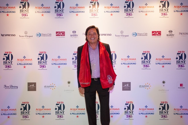 Chef Escalante at the Asia's 50 Best. Photo courtesy of Asia's 50 Best Restaurants