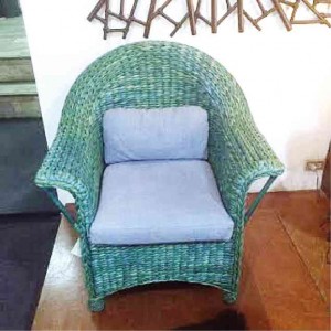 ARMCHAIR made of woven and dyed sea grass PHOTOS BY ALEXIS CORPUZ