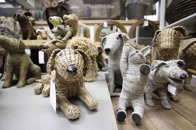 NOVELTY items like woven animals are a hit among foreigners.