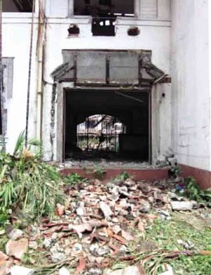 DEMOLISHED portion of the house