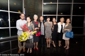 With family and friends after her recital at  Ayala Museum