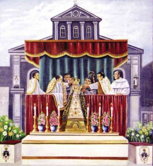 PAINTING of the canonical coronation of the image of Our Lady of Manaoag
