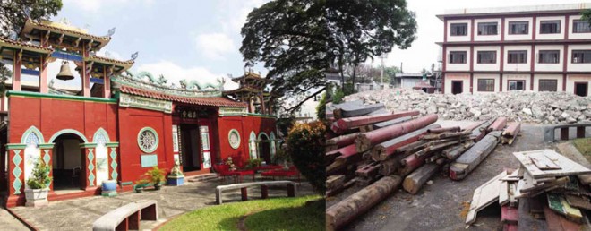 CHONG Hock Tong Temple before (left) and after PHOTOS COURTESY OF ANSON YU