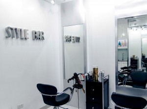 The style bar where Laurent Hebert does his magic.  (Photos by Raymond Cauilan)