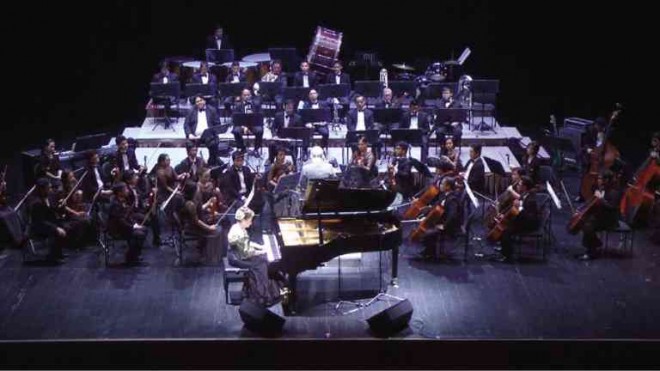 MANILA Symphony Orchestra at Solaire Theater with pianist Ingrid Sala Santamaria