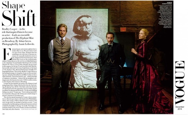 The cast of “The Elephant Man” wearing Ramos’ costumes, photographed for Vogue’s Dec. 2014 issue by Annie Leibovitz. PHOTO FROM CLINT RAMOS' FACEBOOK PAGE