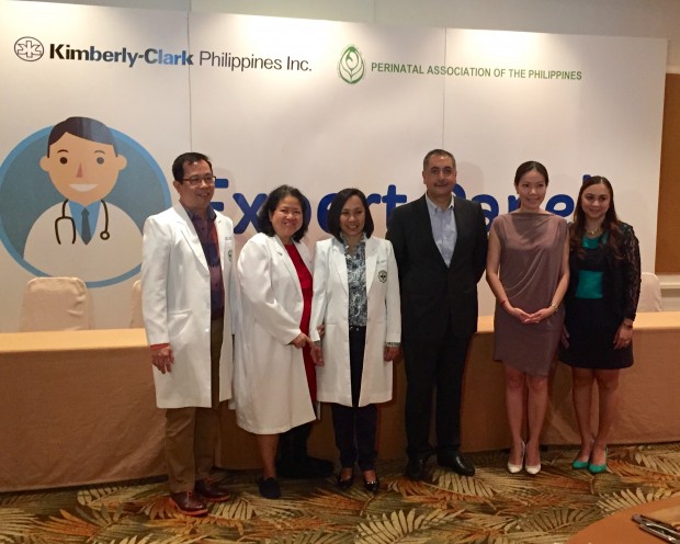 Doctors from the Perinatal Association of the Philippines and Kimberly-Clark Philippines during the launch of the Expert Panel website on Tuesday.
