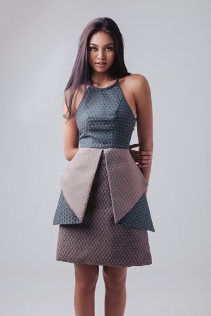 A DRESS made of fabrics from Angola