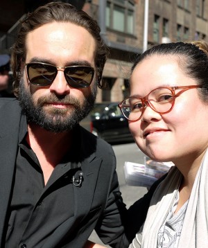The author with Johnny Galecki