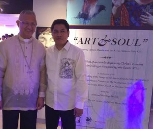 CEBU Archbishop Jose Palma and artist Wilfredo Offemaria Jr.
