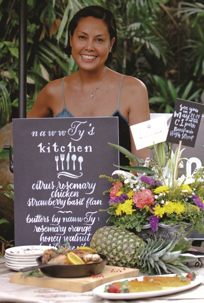 TRISH Panlilio of nawwTy’s Kitchen is also one of the organizers of the Gourmand Market.