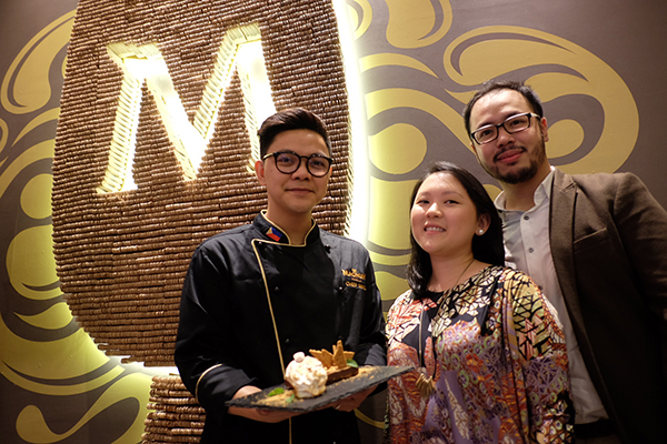 CHEF Miko Aspiras with Magnum’s Andrea Huang and Brian Chanyungco