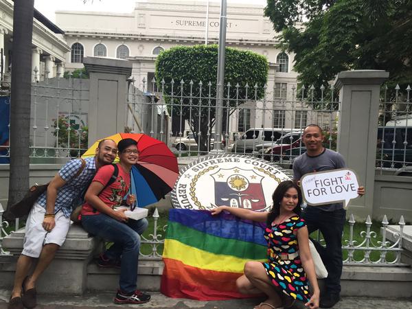Filipino LGBT people participate in a Gay Pride march in Manila. MARC JAYSON CAYABYAB/INQUIRER.net