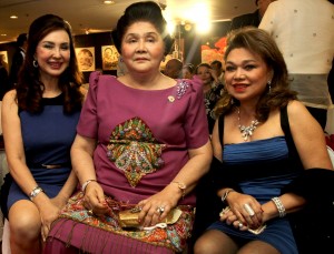 CORY Quirino, former First Lady Imelda Marcos, Becky Garcia. RICHARD REYES