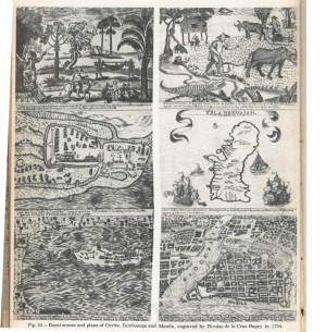RURAL scenes and plans of Cavite, Zamboanga, Manila and Guam as drawn by Nicolas de la Cruz Bagay--among 12 panels that complement the Murillo Velarde map, making the map a product of Filipino artistry. "Filipinos are extremely capable in any handicraft," writes Fr. Murillo Velarde in 1752. "I have seen paintings, drawings and maps from (native Filipino) pens more beautiful, neater and handsomer than those taken from Paris."