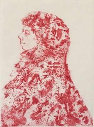 "MANOLA," etching, hand-tinted by Pandy Aviado, restruck for Fundacion Sanso 2014, edition of 10