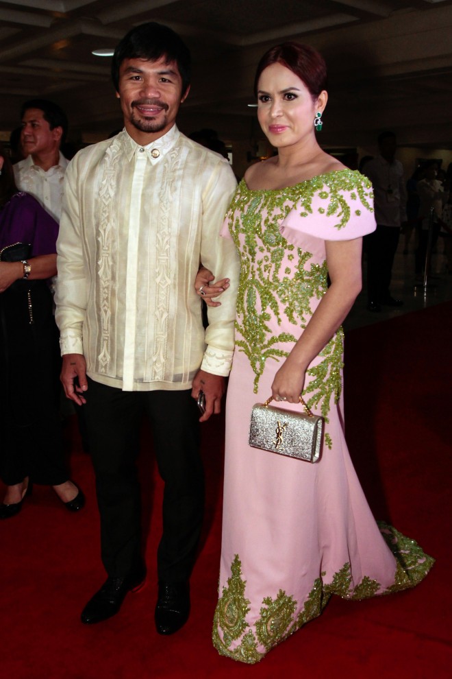 SONA RED CARPET 2015 / JULY 27,2015 Manny Pacquiao and Jinky Pacquiao.  SONA RED CARPET. INQUIRER PHOTO / LEO M. SABANGAN II