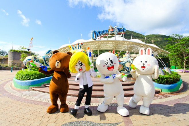 LINE’s lovable characters are all set for fun at the Ocean Park Summer Splash 2015.LINE’s lovable characters are all set for fun at the Ocean Park Summer Splash 2015.
