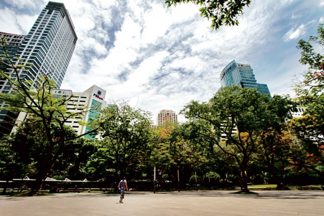 The AYALA Triangle Gardens is one of the country's last remaining urban oases