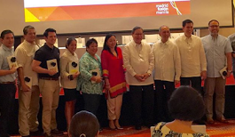 DEPARTMENT of Tourism officials with top chefs during contract-signing in Fairmont Makati