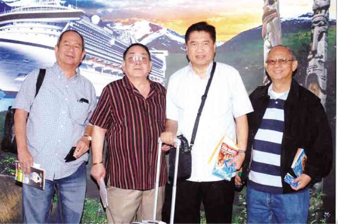 MSGR. Toto Suplido, Msgr. Ernie Joaquin, the late Msgr. Chito Bernardo and the author,Msgr.Manny Gabriel