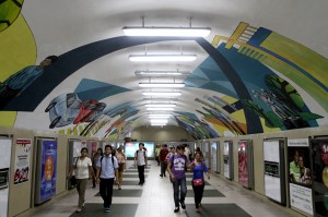 THE DEVELOPMENT of the "murals" for four underpasses in the Makati Central Business District is part of the Makati Commercial Estate Association's push for the "pedestrianization" of the city. PHOTOS BY RICHARD A. REYES