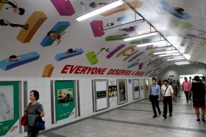 The underpass at Ayala Avenue with its murals