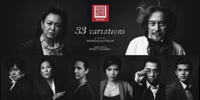“33 Variations,” directed by Jenny Jamora, runs until Aug. 23 at Whitespace Makati. “You see the character through his music,” says Teroy de Guzman, who plays Beethoven. “You see and feel the emotions that run through him.” PHOTO FROM RED TURNIP THEATER