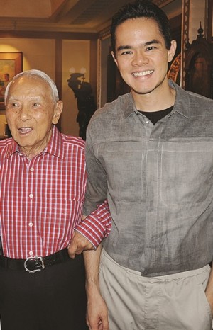 “IT’S good to be part of the family and the group,” says Eman Pineda, seen with his grandfather.