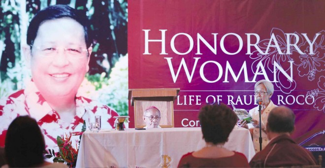 ONCE UPON A TIME Hailed widely for championing women’s rights, the late Sen. Raul Roco becomes the subject of tributes anew during the launch on Wednesday of his biography, “Honorary Woman: The Life of Raul S. Roco,” written by  Inquirer columnist Conrad de Quiros.   LYN RILLON