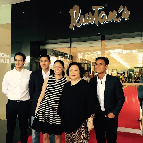 RUSTAN'S chairperson Nedy Tantoco poses at the new Rustans Cebu with the third-generation Tantocos who work in the retail chain: from left, Eman Pineda, Michael Huang, Dina Tantoco, Rustan's president Donnie Tantoco.