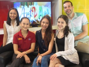“ART 2 ART” host Lisa Macuja with foreign company artists of Ballet Manila—Anindya Krisna, Abigail Oliveiro, Katherine Barkman, Brian Williamson