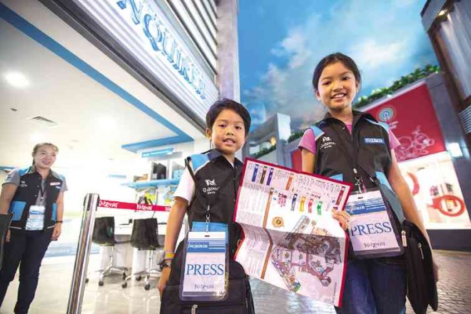 Cub reporters of KidZania’s INQUIRER are assigned to different coverages.