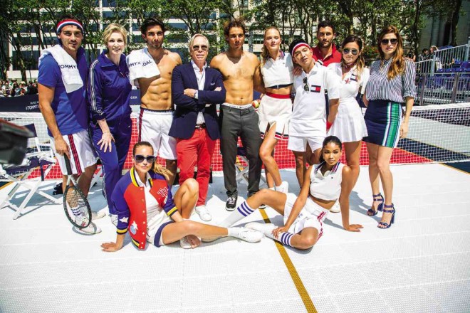 at the Bryant Park pop-up celebrity tennis event that launched the campaign