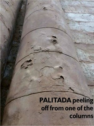 PALITADA peeling off from one of the column