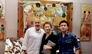 ERNESTO Bedmar, Art Apart Fair director and founder Rosalind Lim and the author