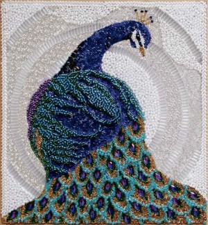 “POISE,” by Avie Felix, bead mosaic