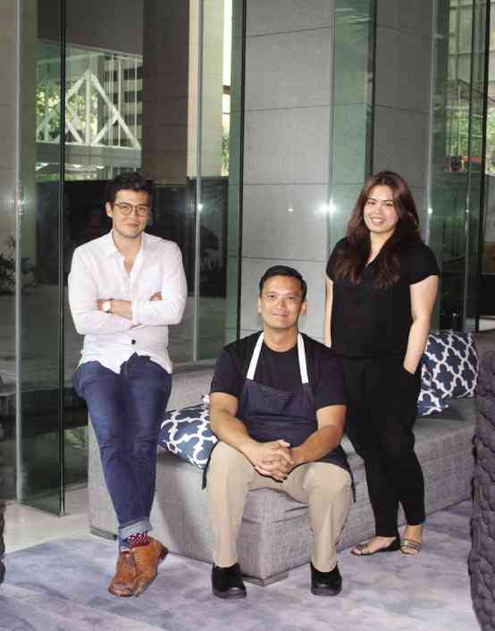 TEAM behind Sprout, Bait’s and Sabao: Erwan Heussaff, chefs JosephMargate and Cheska Cariño