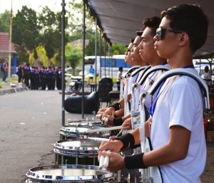DISCIPLINE is the main anchor of the FEU DBC as they master various drum rudiments during their summer training, in preparation for the competition.