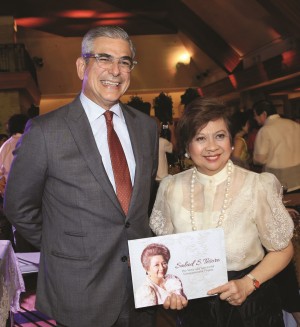 Jaime Augusto Zobel and Alice Tesoro-Guerrero, Tesoro’s chair, at the book launch at Manila Polo Club